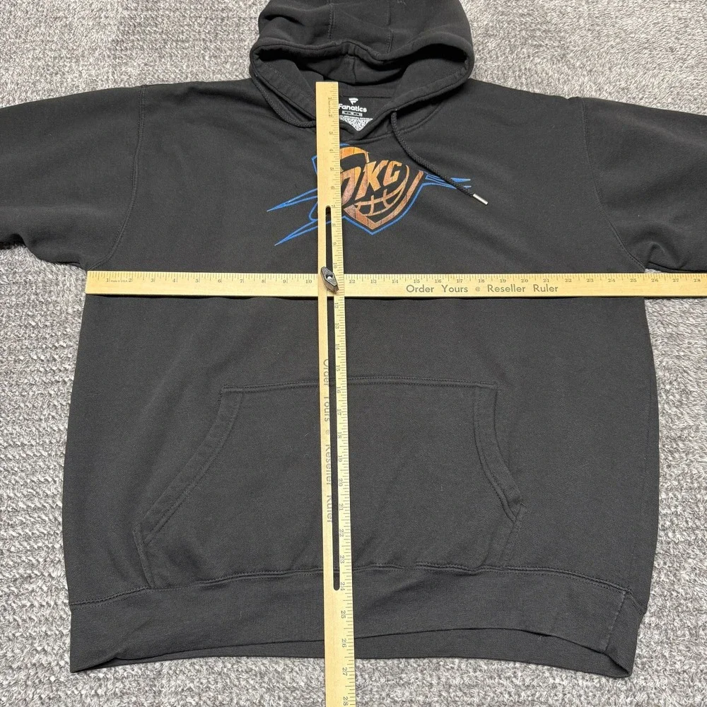 Oklahoma City Thunder Fanatics Mens Hoodie XL‎ Black NBA Pullover Sweatshirt